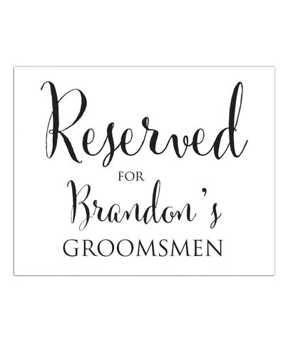Reserved for Groomsmen Print - Hypolita Co.