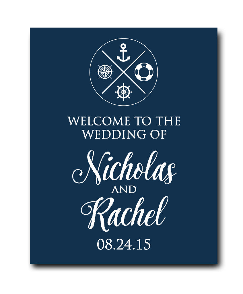 Nautical Wedding Welcome Print - Hypolita Co.