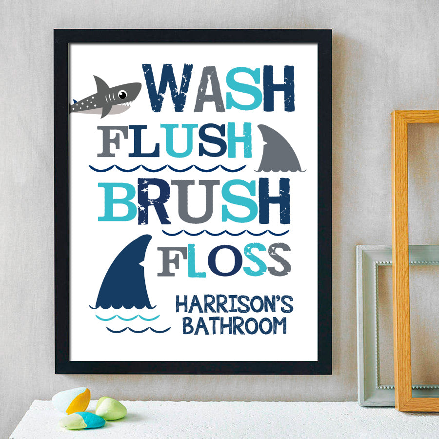 Shark Bathroom Print
