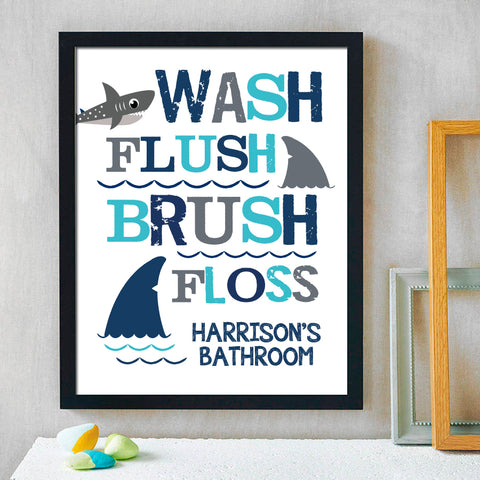 Shark Bathroom Print