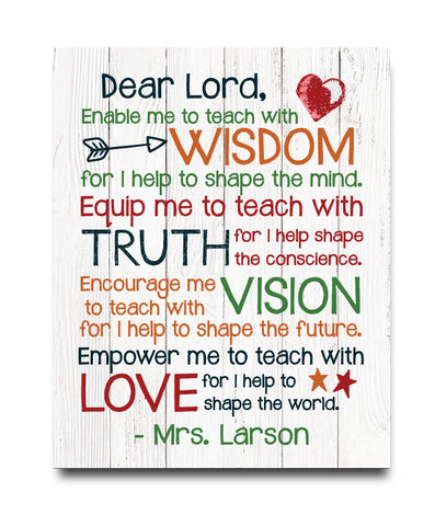 Shiplap Teacher Prayer - Hypolita Co.