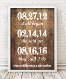 Special Date Wood Print - Hypolita Co.