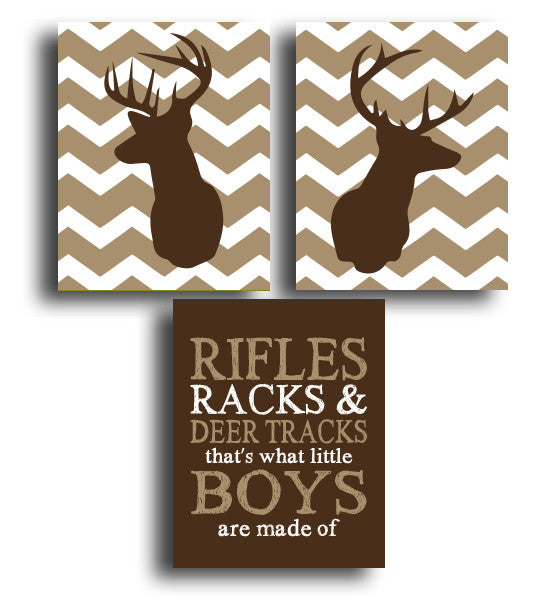 Deer & Rifle Three Print Set - Hypolita Co.