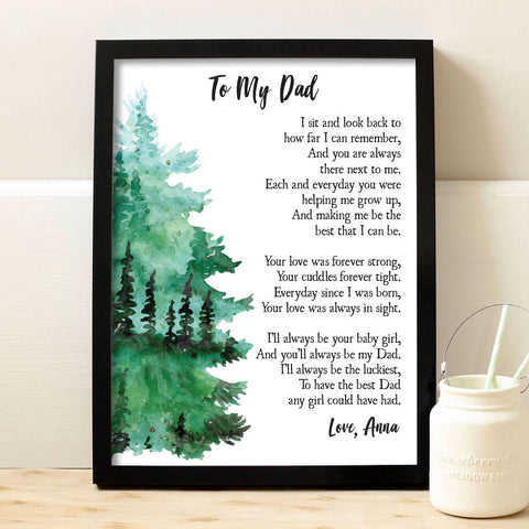 To My Dad Print