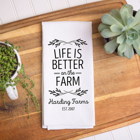 Better Farm Waffle Weave Dish Towel