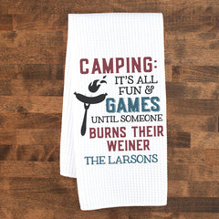 Personalized Camping Dish Towel | Custom Kitchen Towel