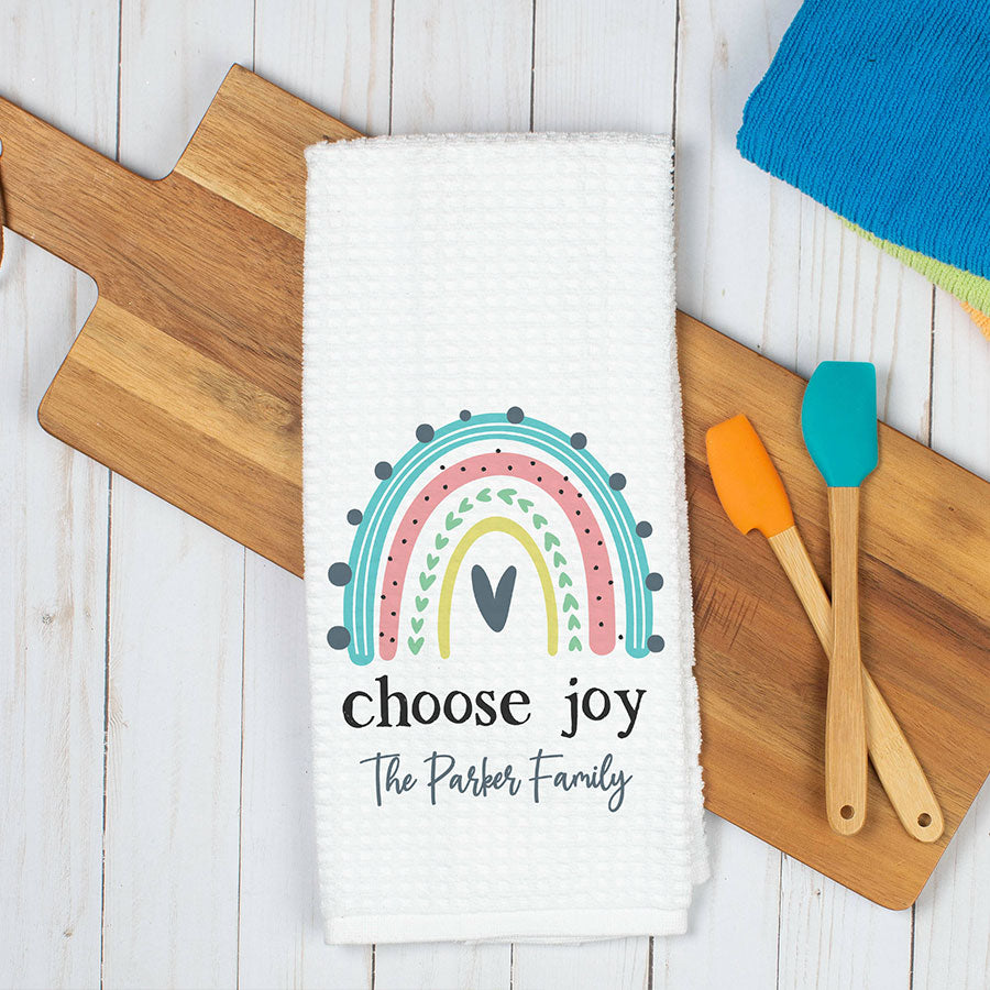 Choose Joy Personalized Dish Towel