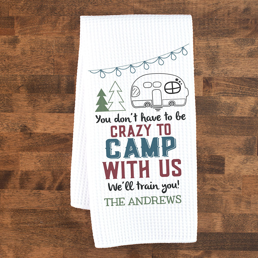 Personalized Camping Dish Towel | Custom Kitchen Towel