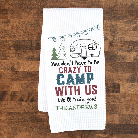 Personalized Camping Dish Towel | Custom Kitchen Towel