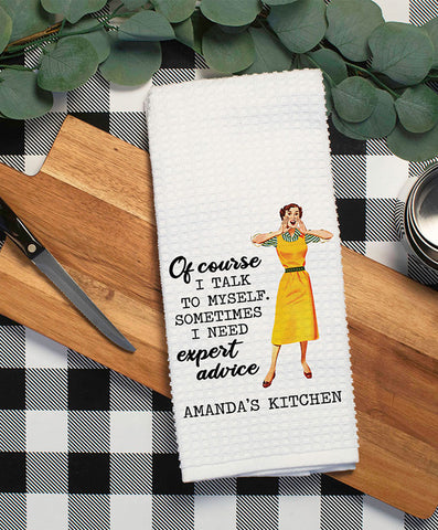 Expert Advice Witty Dish Towel - Hypolita Co.