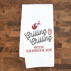 Grilling and Chilling Personalized Towel