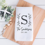 Personalized Waffle Weave Dish Towel