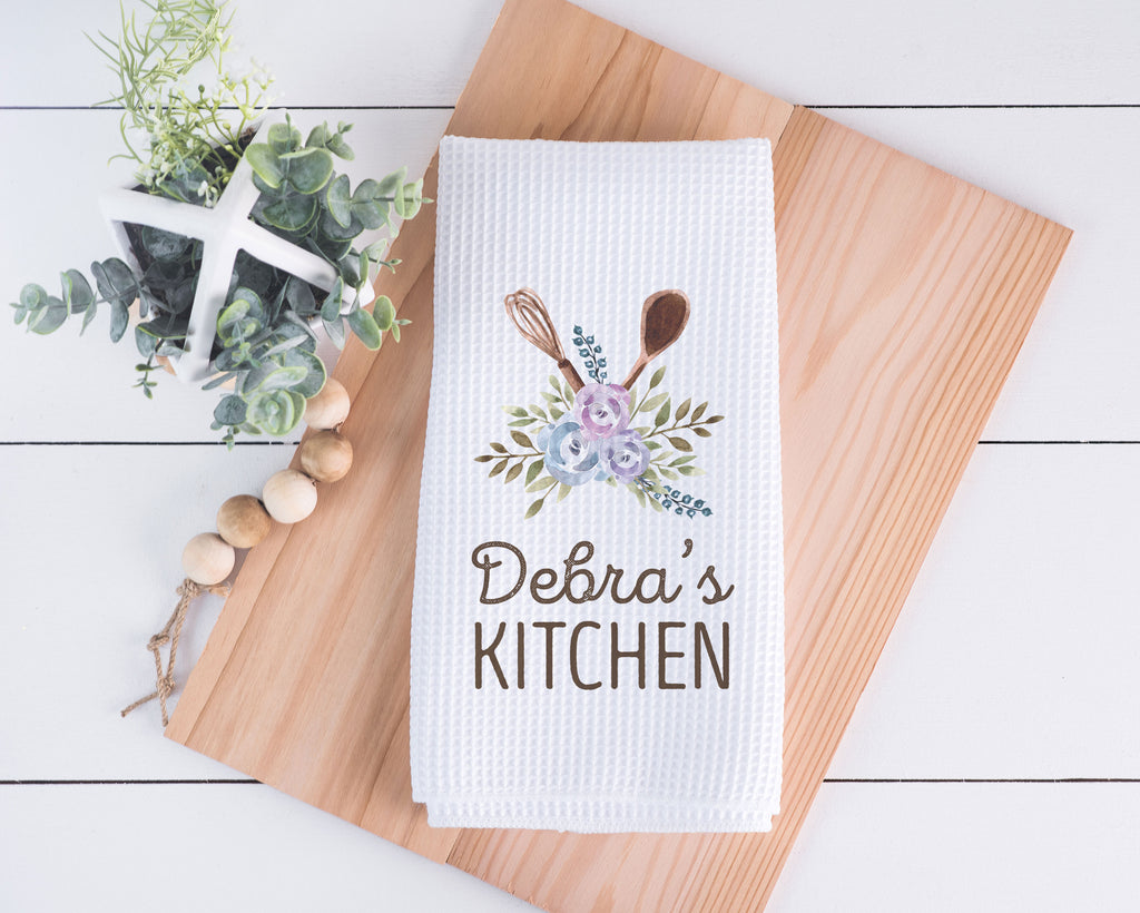 Lavender Spoon Kitchen Personalized Dish Towel