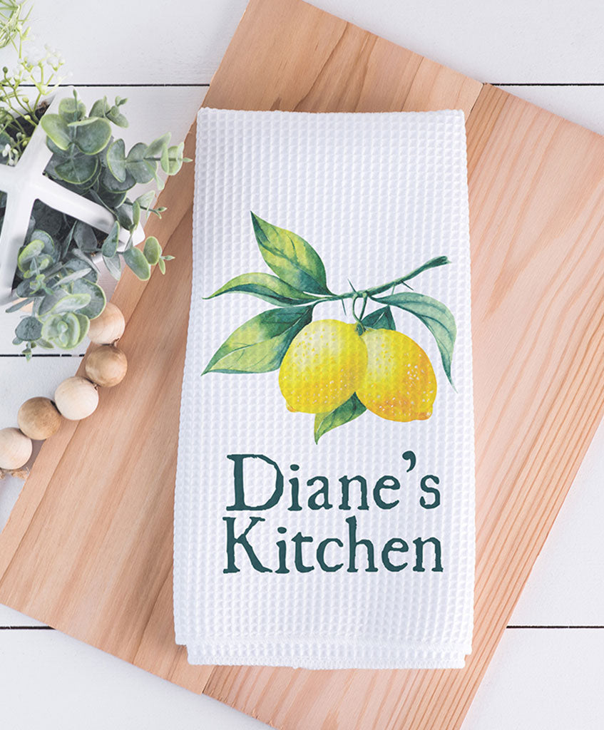 Lemon Waffle Weave Dish Towel - Hypolita Co.