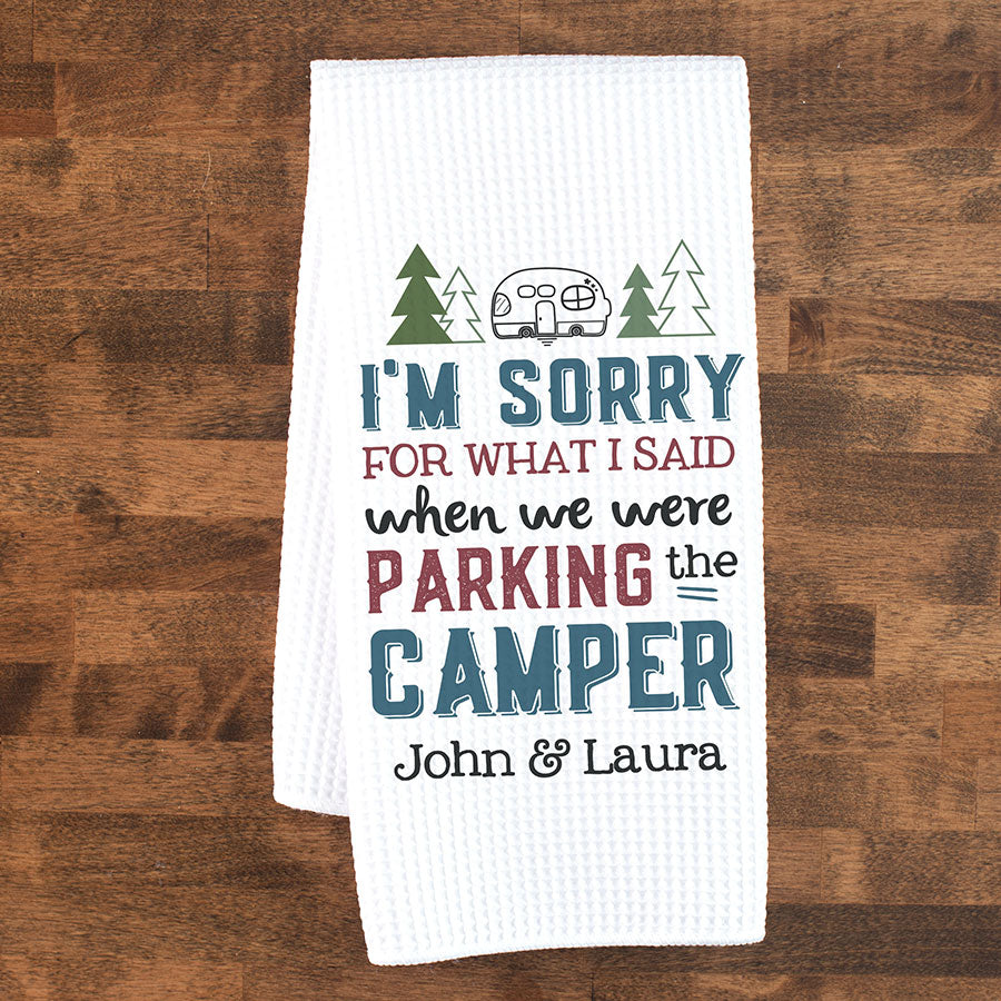Personalized Camping Dish Towel | Custom Kitchen Towel