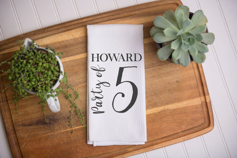 Family Party of Personalized Dish Towel