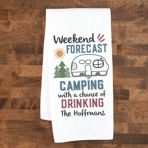 Personalized Camping Dish Towel | Custom Kitchen Towel