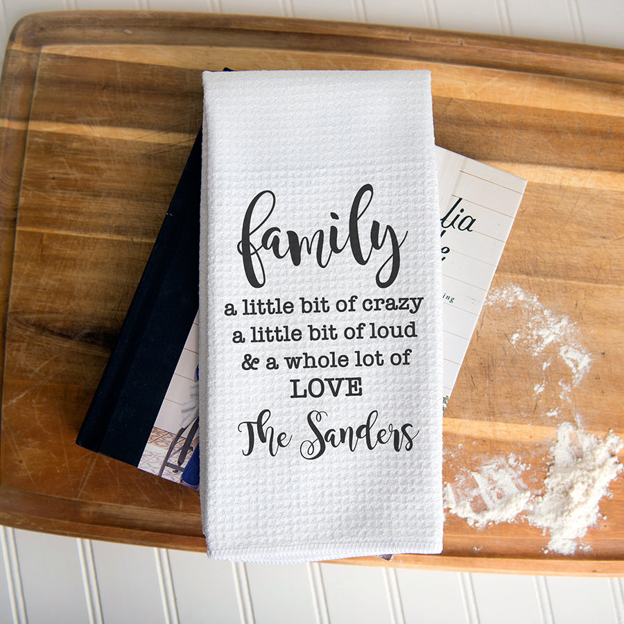 Whole Lot to Love Personalized Dish Towel