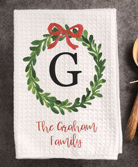 Christmas Waffle Weave Dish Towel - Hypolita Co.