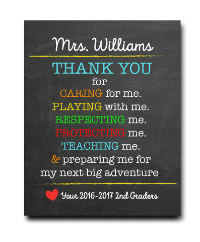 Thank You Teacher Print - Hypolita Co.
