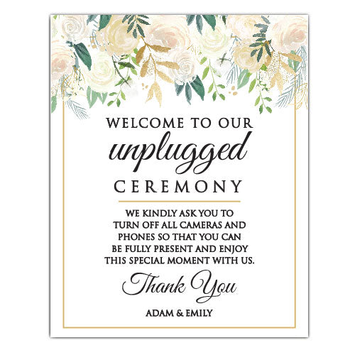 Unplugged Wedding Print - Hypolita Co.