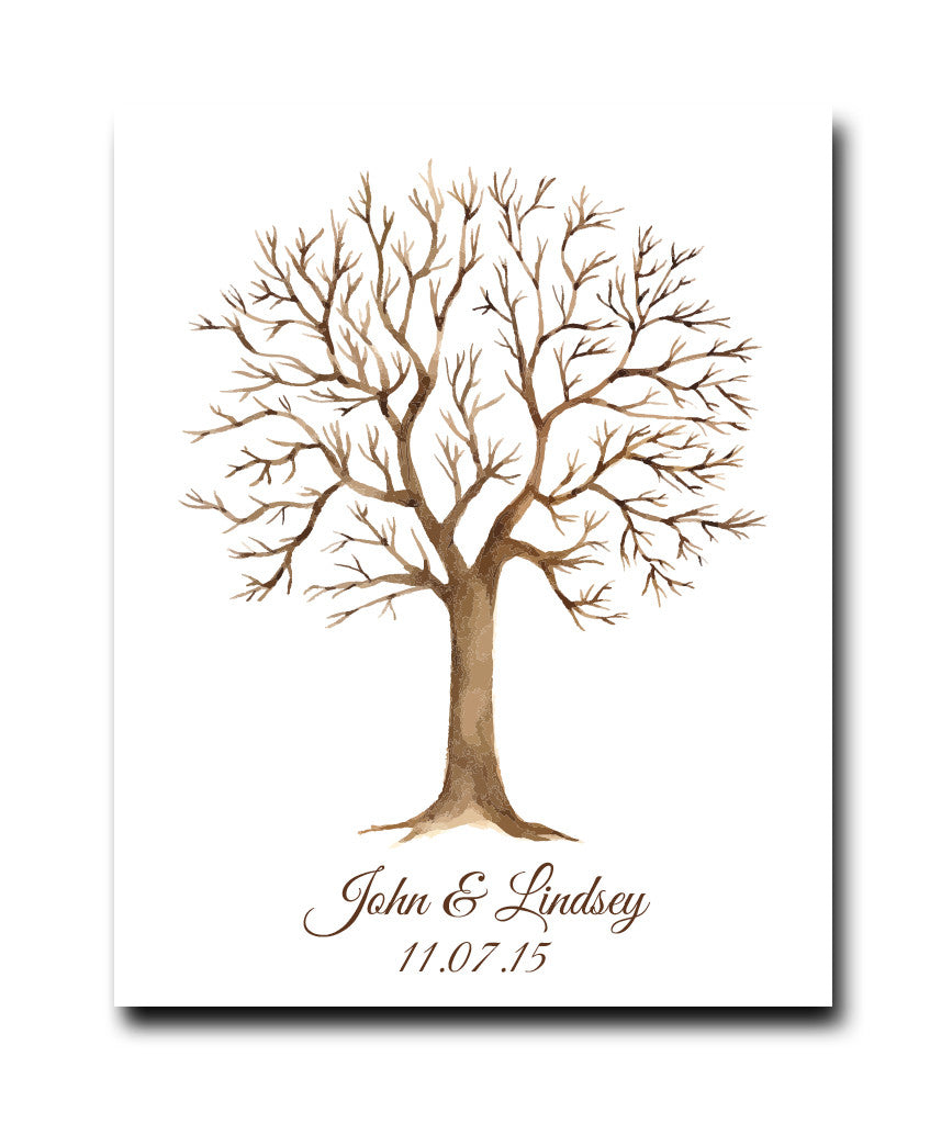 Thumbprint Wedding Tree Print - Hypolita Co.