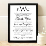 Wedding Thank You Print - Hypolita Co.