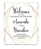 Gold Wedding Welcome Print - Hypolita Co.