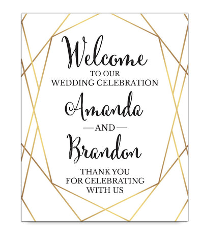 Gold Wedding Welcome Print - Hypolita Co.