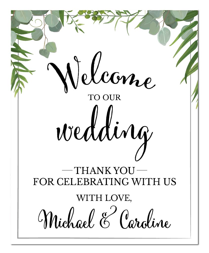 Wedding Welcome Print - Hypolita Co.