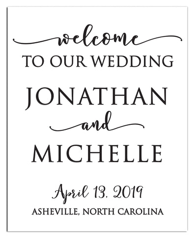 Wedding Welcome Print - Hypolita Co.
