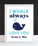 Whale Bathroom Print - Hypolita Co.